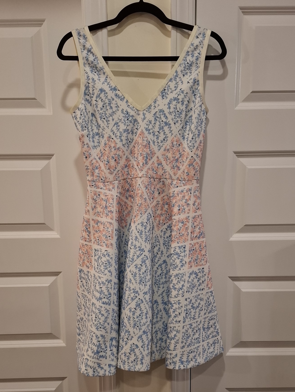 New Erin Fetherston Floral Scuba Fit And Flare Dress Size 0